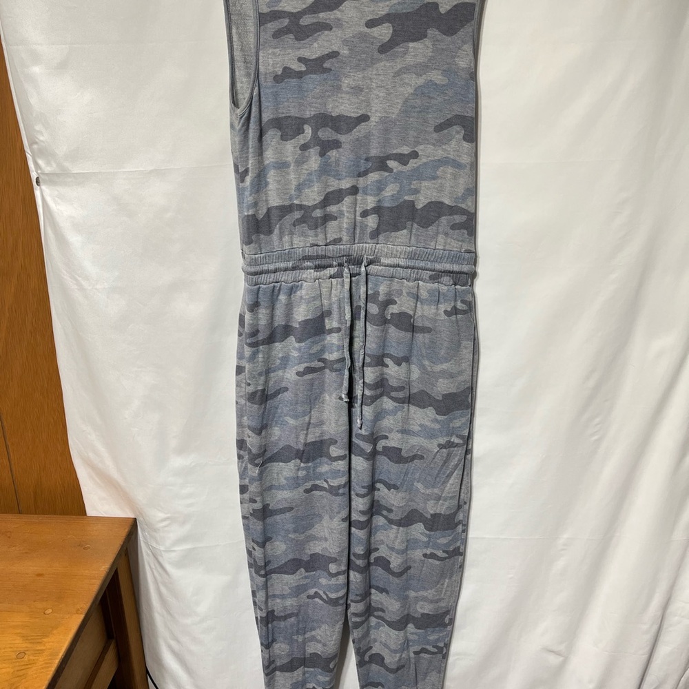 Casual Gray Camouflage Jumpsuit